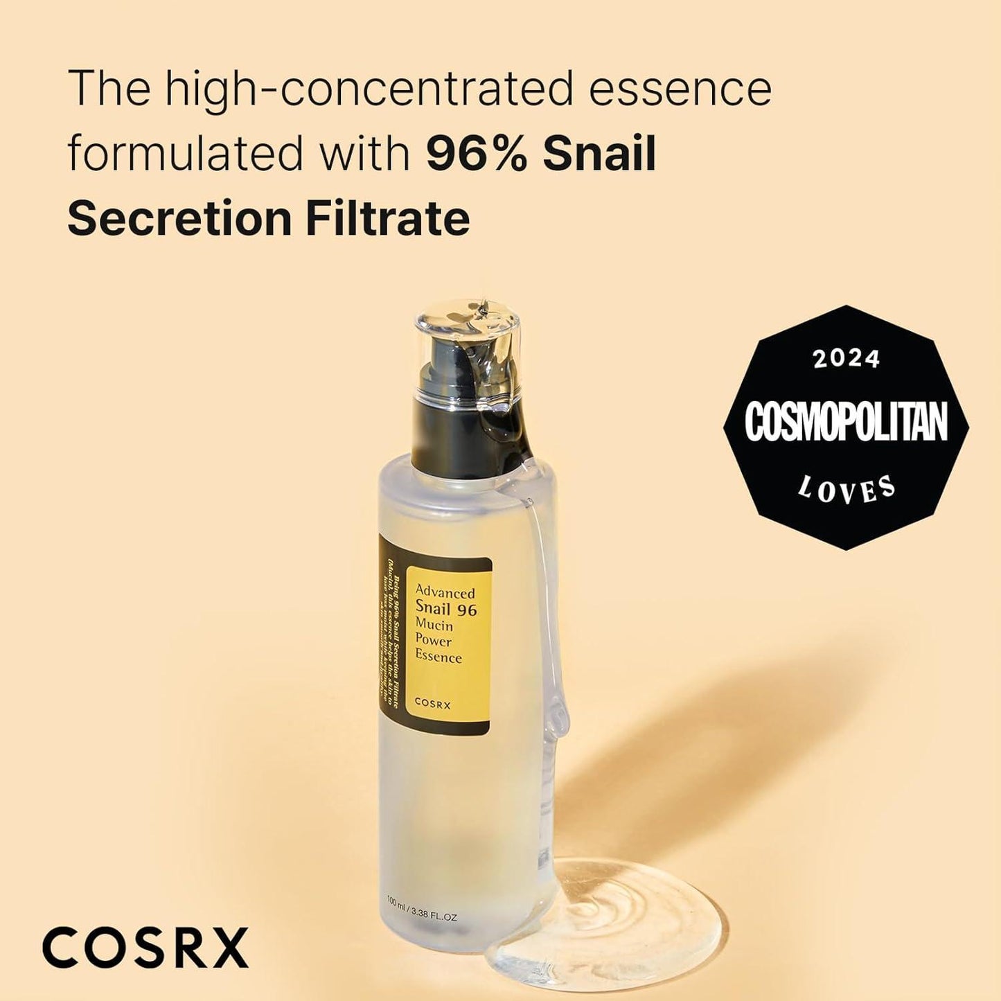 [Cosrx] Snail Mucin 96% Power Face Serum, 3.38 fl oz 100ml