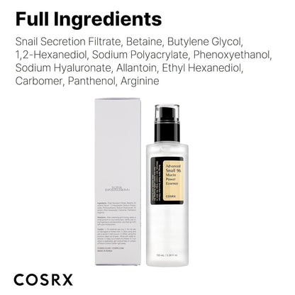 [Cosrx] Snail Mucin 96% Power Face Serum, 3.38 fl oz 100ml